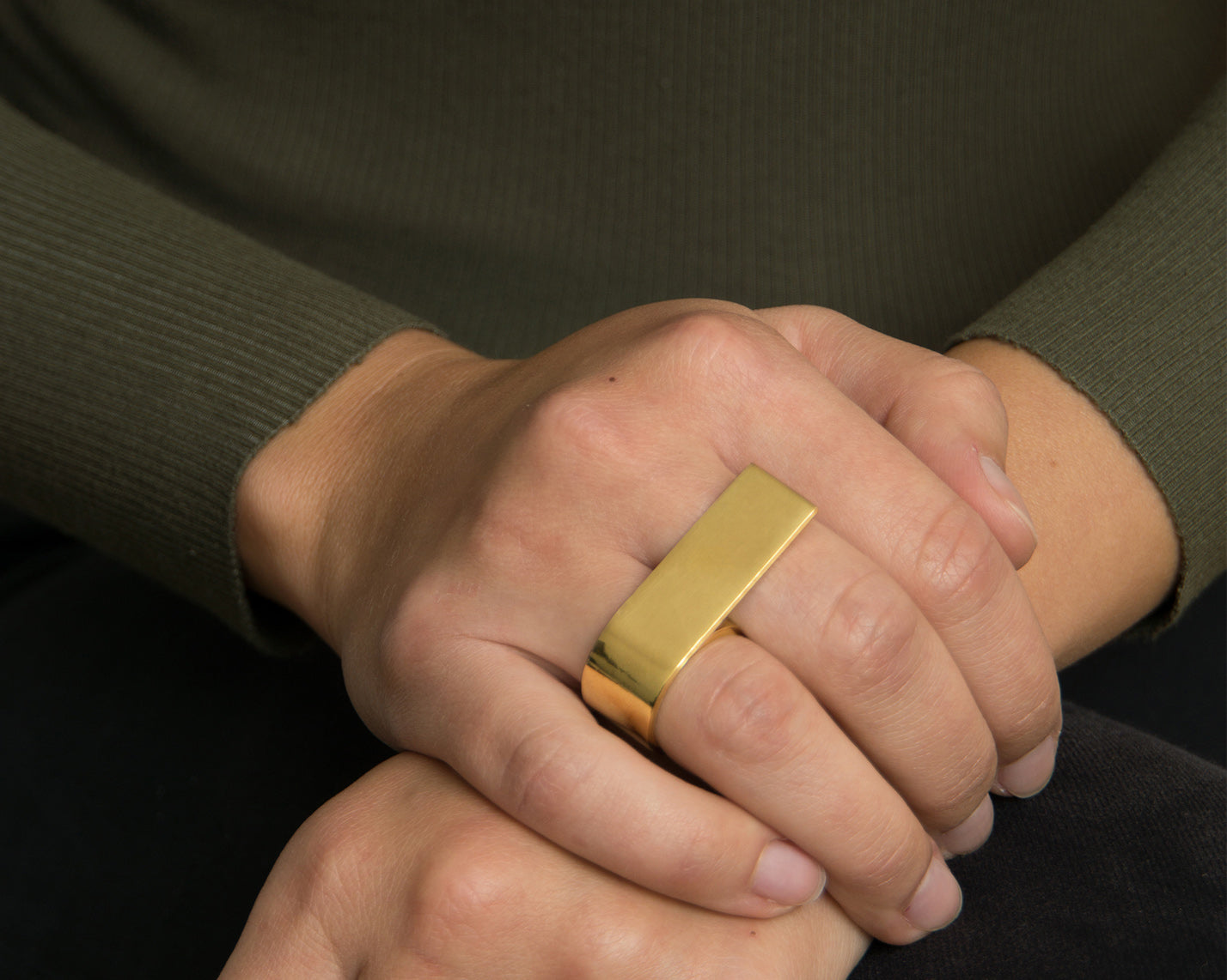 Doppelfingerring Gold