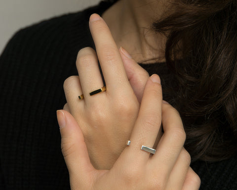 Double Finger Ring Silver