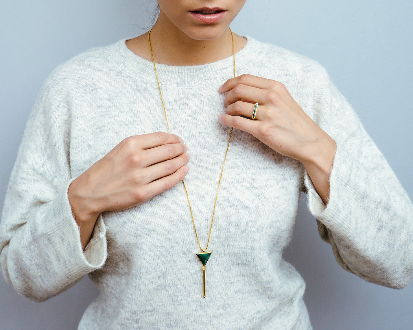 Triangolo Anhänger Gold