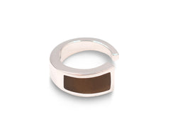 Jasper Ring Silver with Tiger Eye