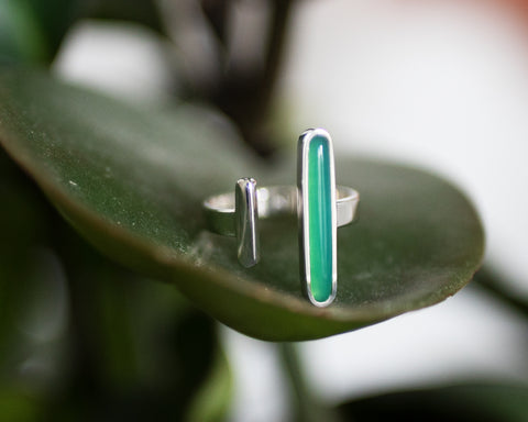 Jasper Ring Silver with Tiger Eye