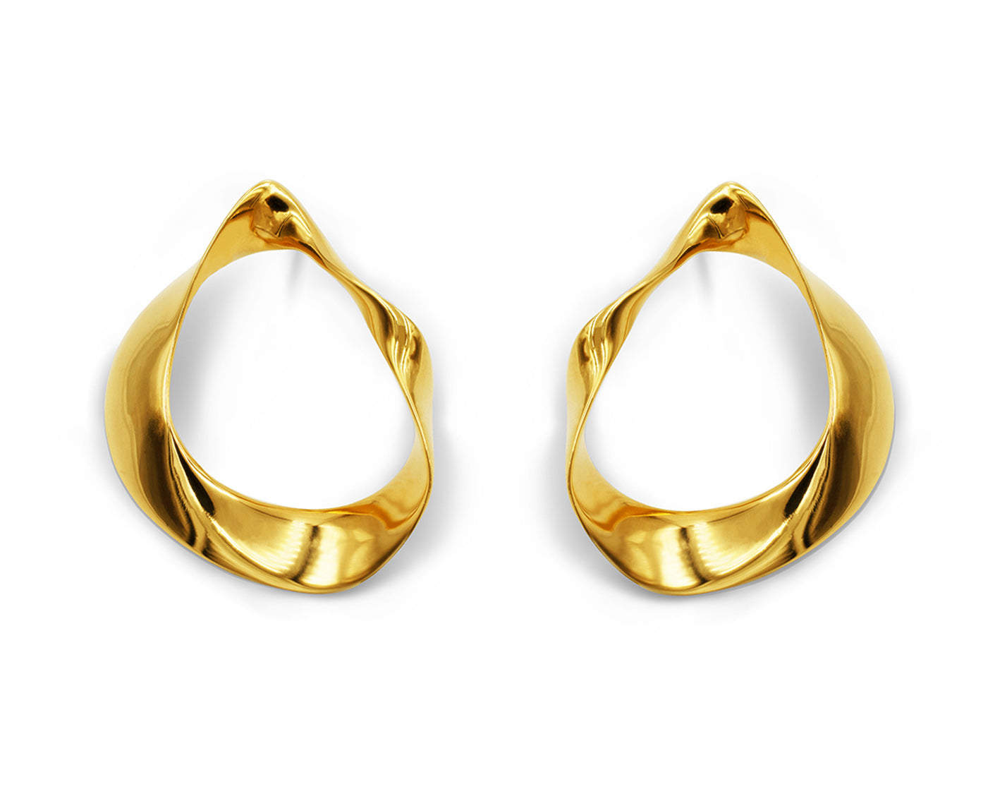 Fluid Earrings Gold
